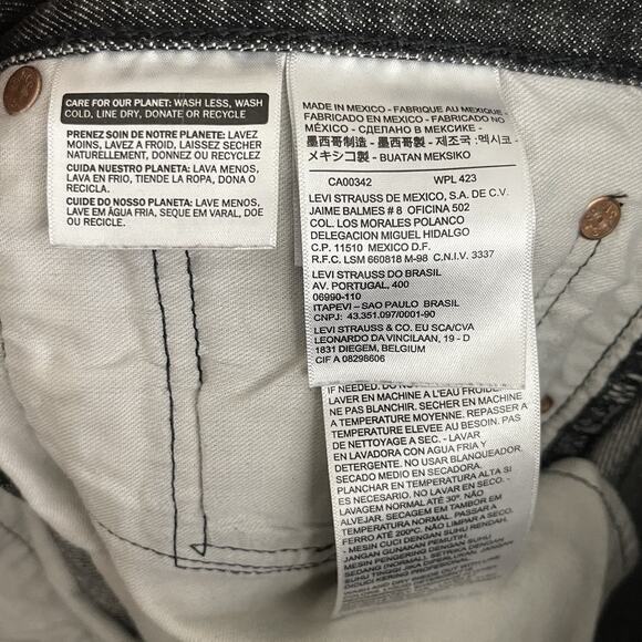 Levi’s 501 Jeans White Oak Cone Denim Men’s Size 34x32 (34x29)Button Fly Patched - Picture 12 of 14